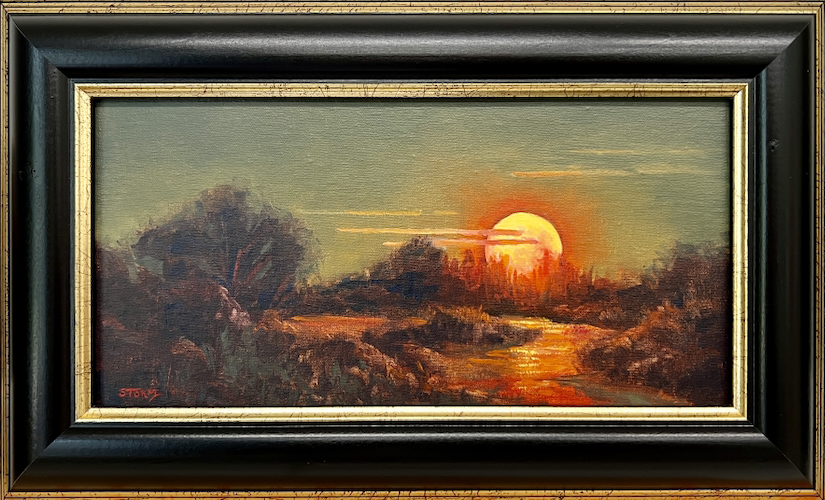 Strawberry Moon 6x12 $550 by KAREN STORM